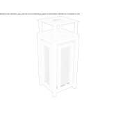 Outdoor waste bin with lid and ashtray Acebo