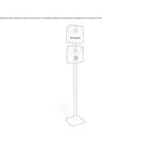 Free-standing, one-sided, metal advertising totem Marinici