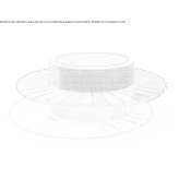 Round concrete bench with integrated flowerpot Beldon