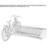 One-sided bicycle rack with steel stand Macuto