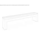 A bench without a backrest made of reinforced concrete and wood Nurdagi