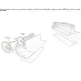 Metal bench with backrest Fines