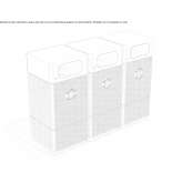 Outdoor concrete waste bin for sorting rubbish Heel