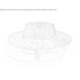 Round concrete bench with backrest Sumulice