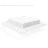 Concrete bench with integrated flowerpot Miclesti