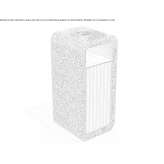 Outdoor concrete waste bin with ashtray Acatic