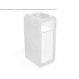Outdoor concrete waste bin with ashtray Zielonka