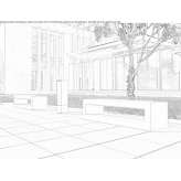 Concrete bench without backrest Rosice