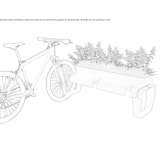 Reconstructed stone bicycle rack Assis