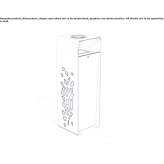 Outdoor galvanized steel waste bin with ashtray Yauco