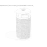 Outdoor concrete waste bin with cover Sibbo