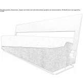 Zrekonstruowana kamienna ławka z oparciem Levidion