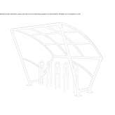 Galvanized steel porch for bicycles and motorcycles Vaudry