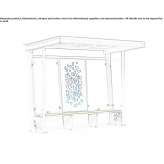 Glass and steel porch for the bus stop Yauco