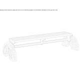 bench made of WPC and concrete without a backrest Zuccoli