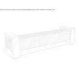 Concrete bench without backrest Cumiana
