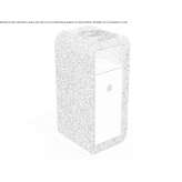 Outdoor concrete waste bin with cover Huntly