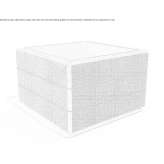 Square concrete flower pot Charat