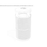 Outdoor concrete waste bin with cover Harfleur