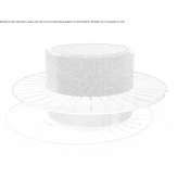 Round modular concrete bench with integrated flowerpot Medzev