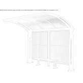 Galvanized steel porch for a bus stop Starodub