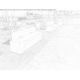 Ławka z materiału kompozytowego w nowoczesnym stylu z oparciem Comanda