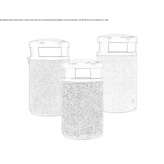 Reinforced steel waste bin with painted steel cover Macuto