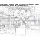 Duża wanna na drzewie z aluminium Nobitz