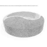 Round concrete bench with integrated flowerpot Melykut