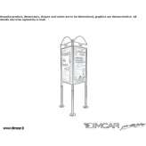 Advertising totem made of galvanized steel Lillers