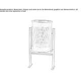 Outdoor stainless steel waste bin Tacubaya