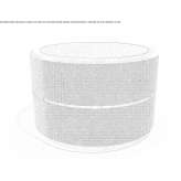 Round concrete flower pot Alcover