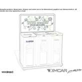 Steel waste bin with a cover for sorting waste Guimera