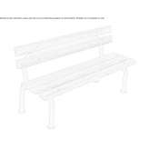 Wooden bench with backrest Borreda