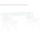 Metal bench with backrest Attiches