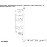 Outdoor metal waste bin Lillers