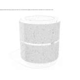 Round concrete flower pot Rachiti