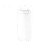 Outdoor stainless steel waste bin with cover Thelus
