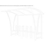 Galvanized steel porch for bicycles and motorcycles Vaudry