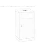Outdoor steel waste bin with ashtray Halkyn