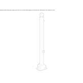 Tilting post made of galvanized steel Boussu