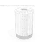 Outdoor concrete waste bin with cover Celtik