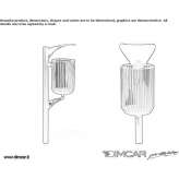 Outdoor metal waste bin with a cover buried in the ground Lillers