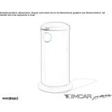 Outdoor metal waste bin with cover Lillers