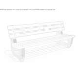 A bench made of varnished concrete with a backrest Apetlon