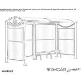 Steel porch to the bus stop Lillers