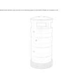 Galvanized sheet metal waste bin with cover Boljevac