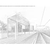 Glass and steel porch for the bus stop Dupnitsa
