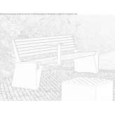 Bench with integrated lighting and backrest Zeletava