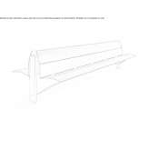 Metal bench with backrest Galdakao